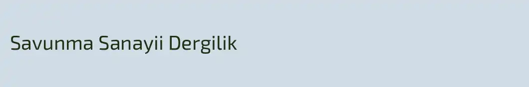Savunma Sanayii Dergilik